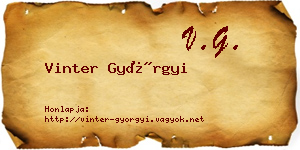 Vinter Györgyi névjegykártya
