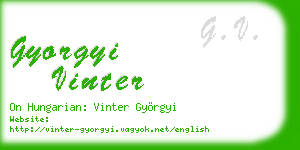 gyorgyi vinter business card